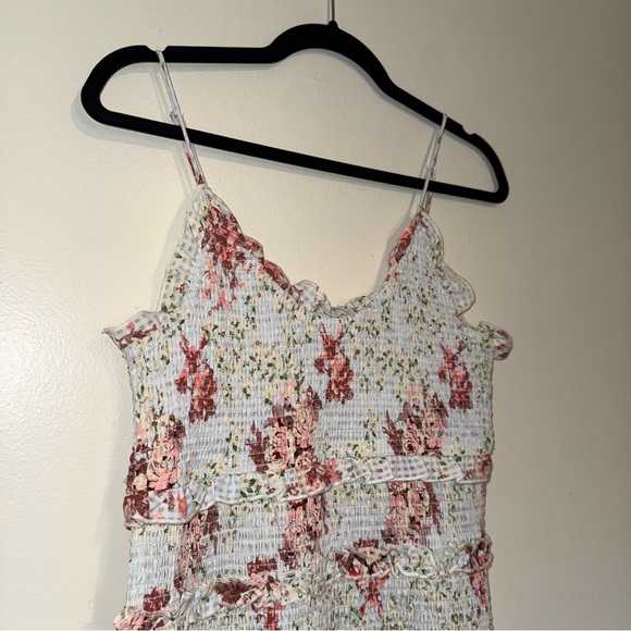 Zara | Floral Mini Dress - Red and White - Picture 10 of 13